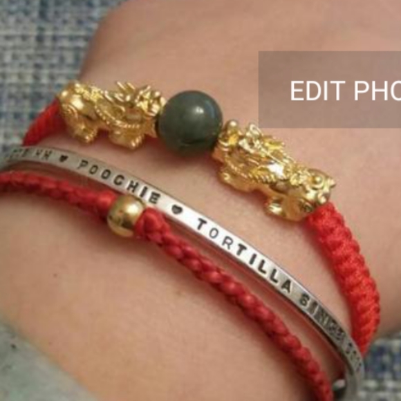 24K Pure Gold Double Pixiu 貔貅 Bracelet - Picture 4 of 13
